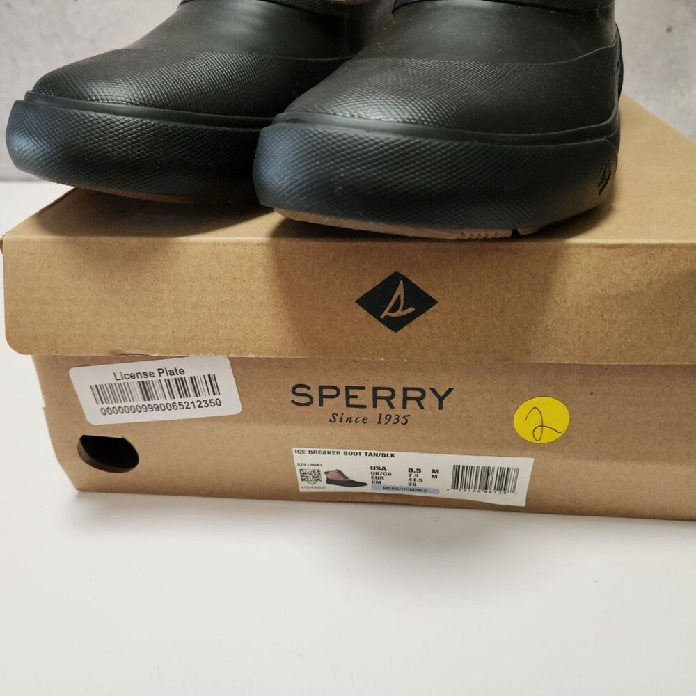 Sperry Mens Ice Breaker Boots Tan/Blk Size 8.5 US Waterproof All-Weather - Picture 8 of 16